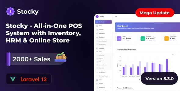 Stocky – Ultimate Inventory Management with Point of Sale(POS), HRM & Online Store