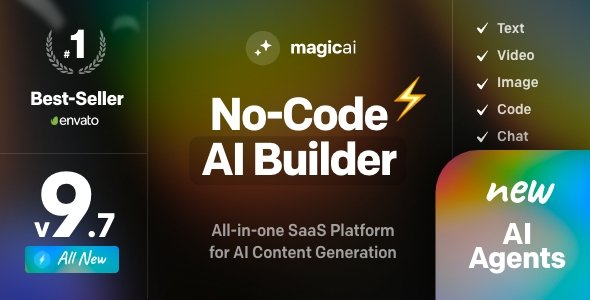 MagicAI - OpenAI Content, Text, Image, Video, Chat, Voice, and Code Generator as SaaS