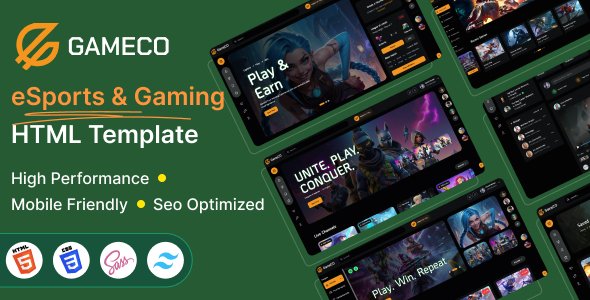 Gameco - eSports and Gaming HTML Template