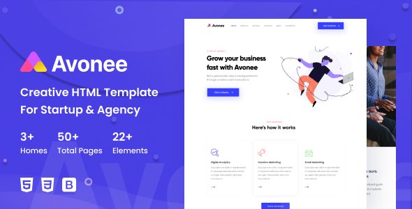 Avonee - Multipurpose Creative HTML Template