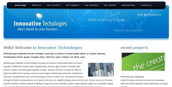 Innovative Technologies Html Template