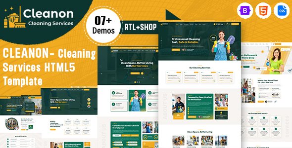 Cleanon - Cleaning Services HTML5 Template